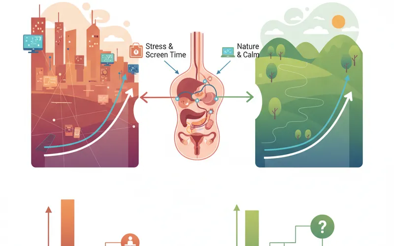 Urban-Rural Disparities in Menarcheal Timing and Screen Time Impact