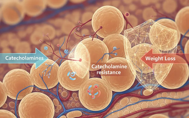Katecholamin-Resistenz im Fettgewebe: Ein Schutzmechanismus, der Gewichtskontrolle erschwert
