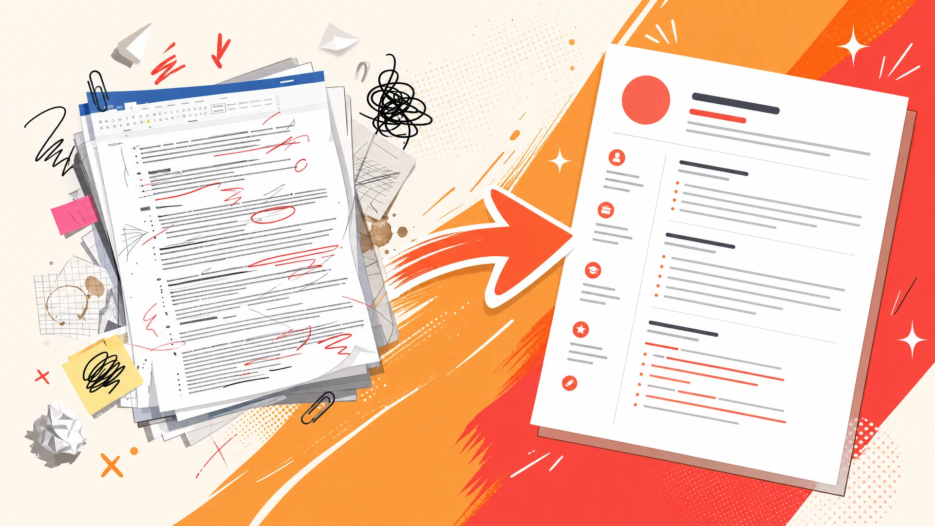 Vorher-Nachher: Vom chaotischen Lebenslauf zum professionellen PDF