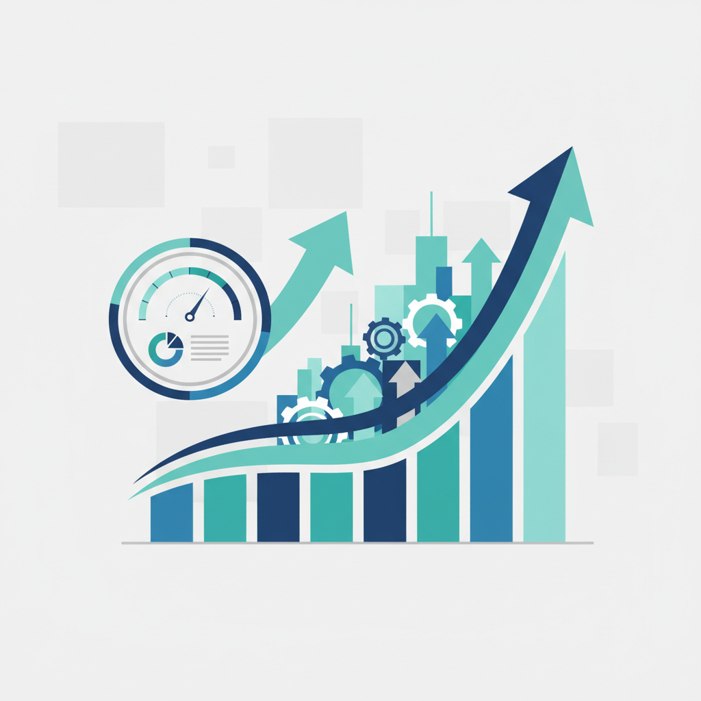 Data visualization showing business growth and performance metrics