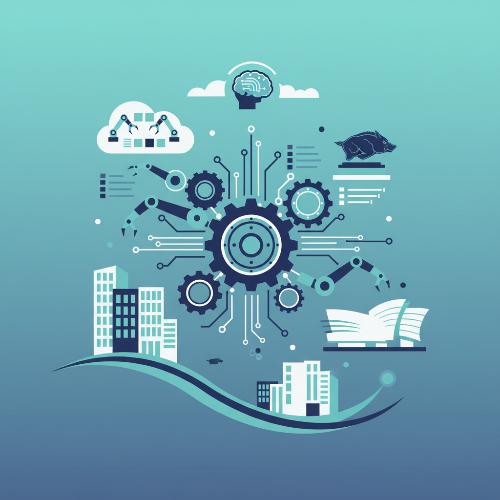 Professional business  showing AI automation in Northwest Arkansas