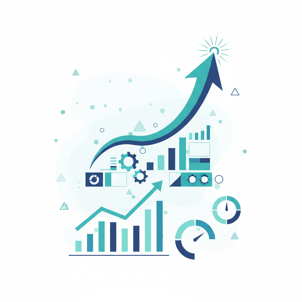 Data visualization showing business growth and performance metrics