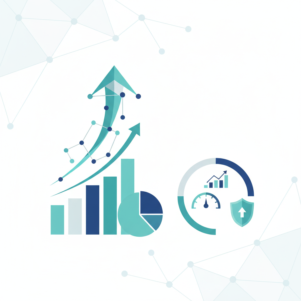 Data visualization showing business growth and performance metrics