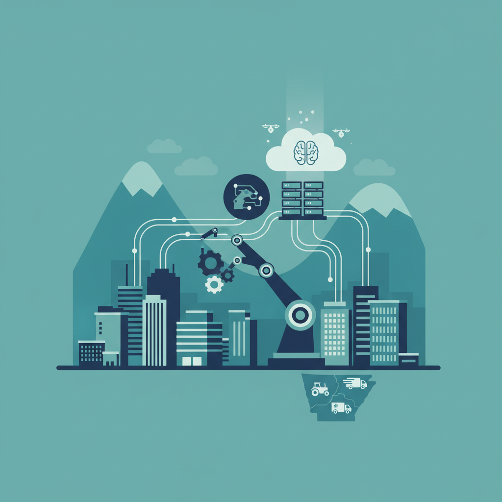 Professional business  showing AI automation in Northwest Arkansas