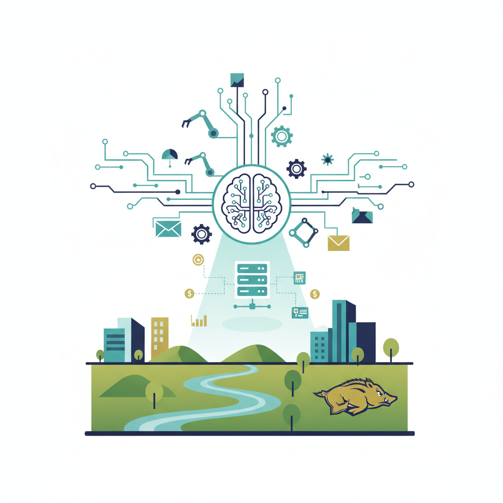 Professional business  showing AI automation in Northwest Arkansas