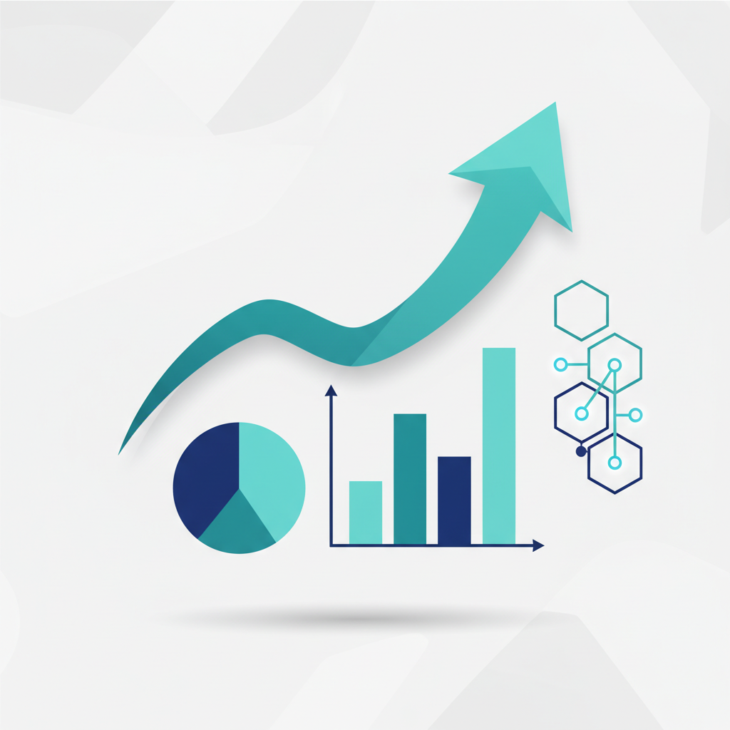 Data visualization showing business growth and performance metrics
