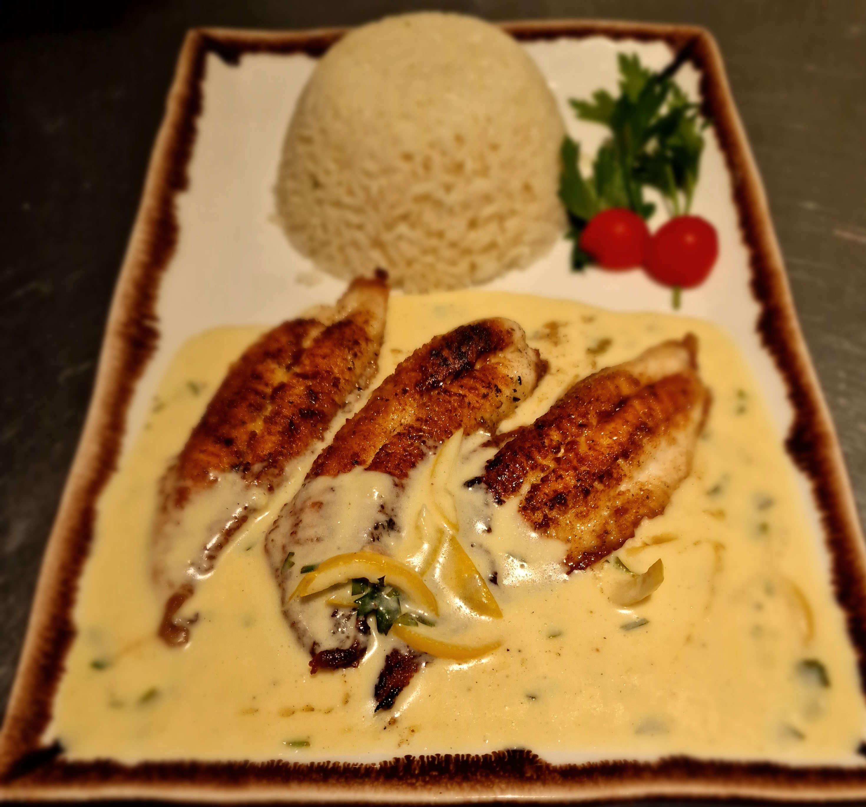 Filetti di Sogliola al limone e panna