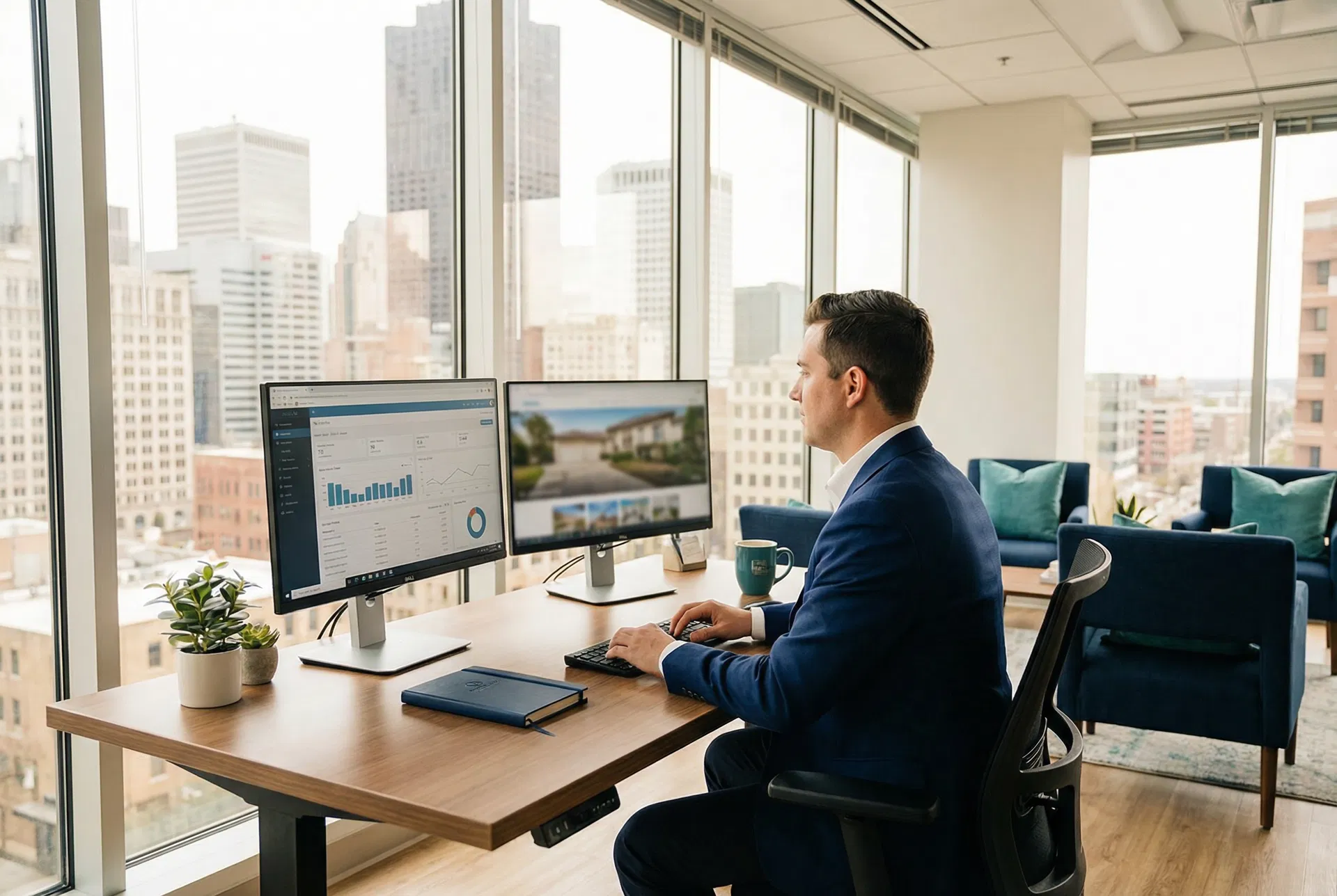 Franquiciado URBIVANA en su oficina