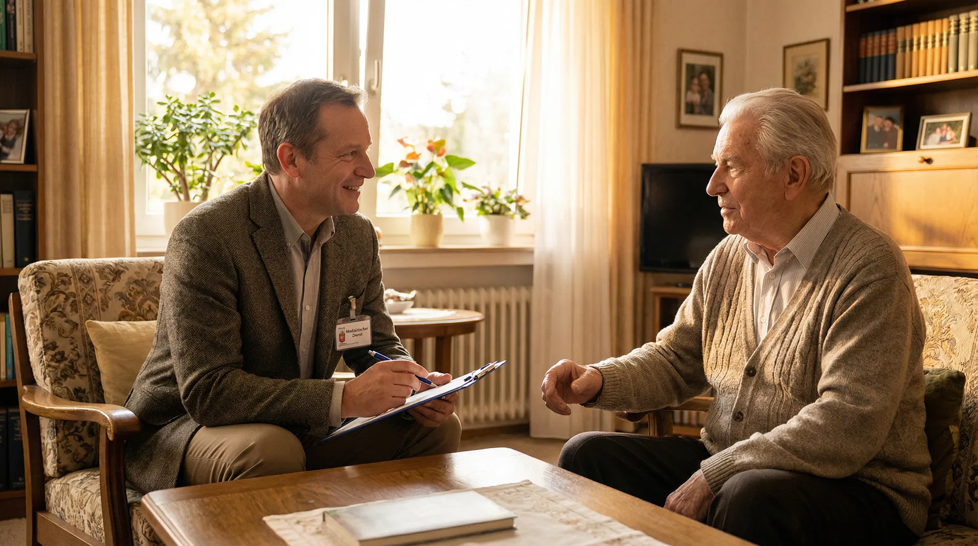 MDK-Gutachter beim Pflegegrad-Besuch