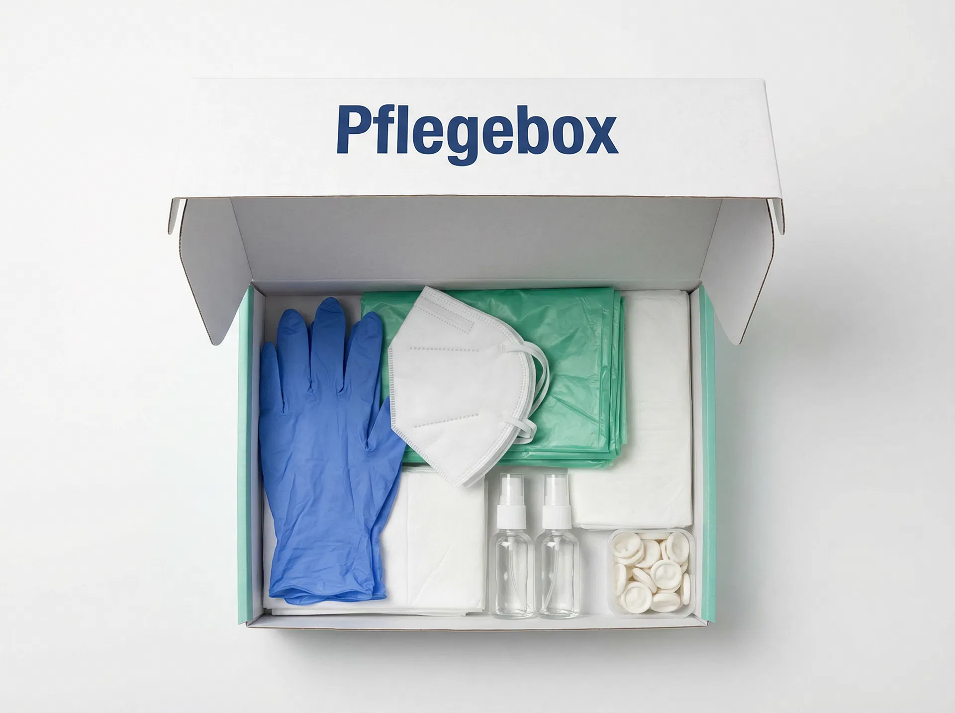 Pflegebox mit medizinischen Produkten