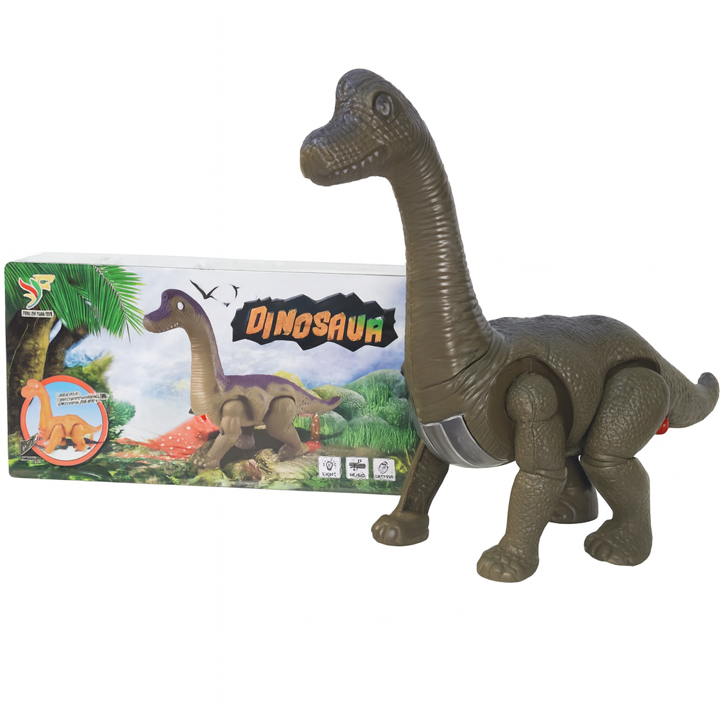 Dinossauro Infantil Brontossauro Articulado com Som e Movimento - Foto 5