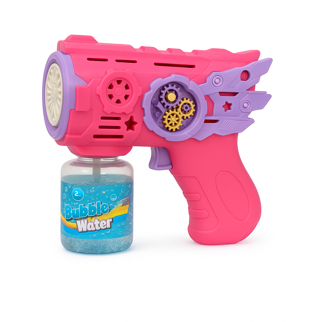 Pistola de Bolhas Infantil Bubble Gun com Líquido – Brinquedo Divertido - Foto 2