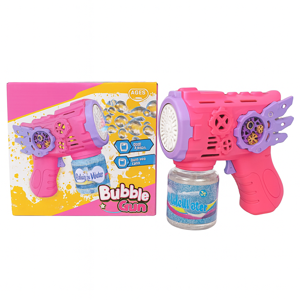 Pistola de Bolhas Infantil Bubble Gun com Líquido – Brinquedo Divertido - Foto 4