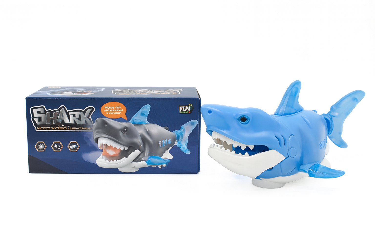 Tubarão Brinquedo Motorizado com Luzes e Sons – Shark Toy Infantil - Foto 5