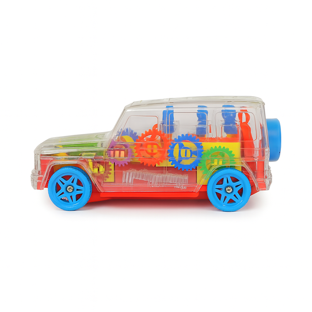 Carrinho Off-Road Transparente com Engrenagens, Luzes e Sons – Brinquedo Infantil - Foto 2