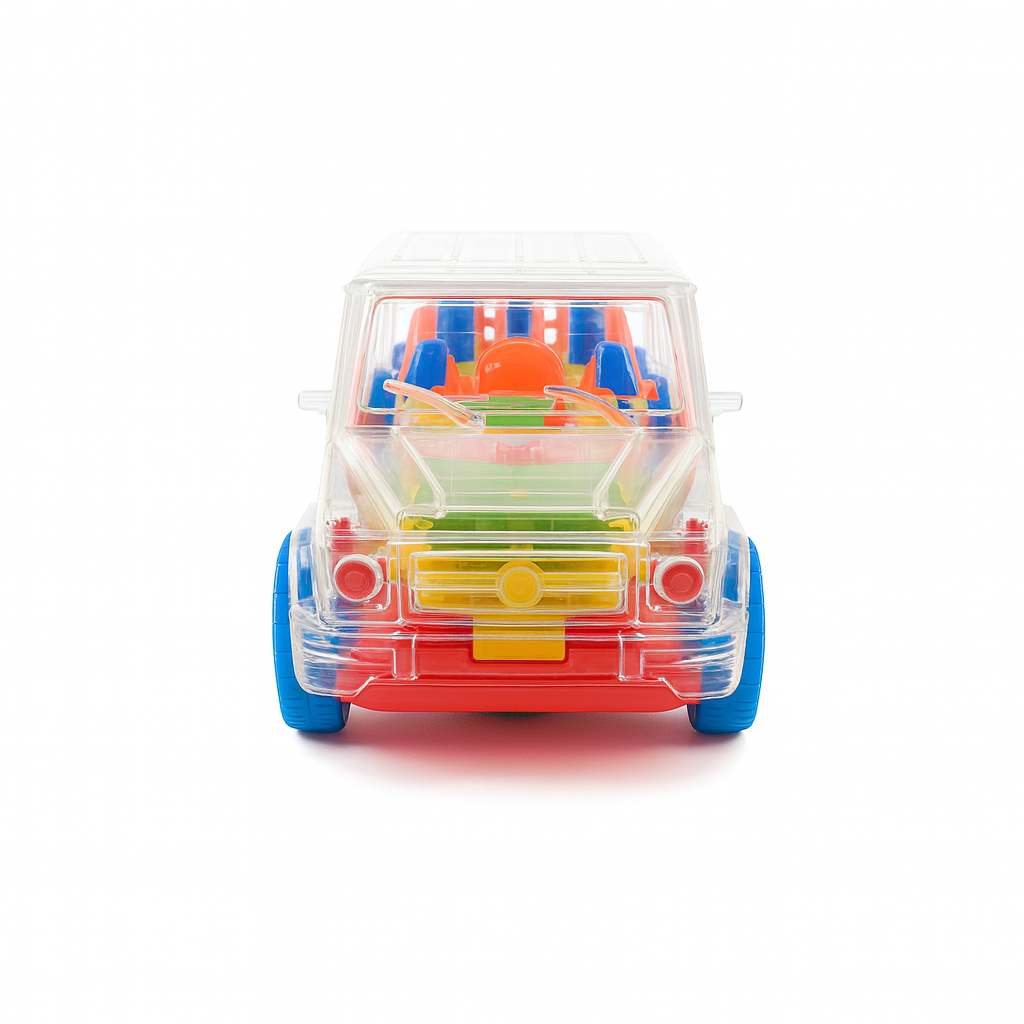 Carrinho Off-Road Transparente com Engrenagens, Luzes e Sons – Brinquedo Infantil - Foto 4