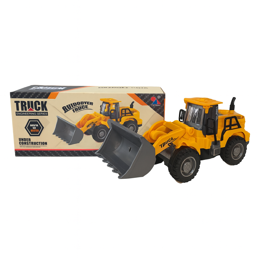 Trator Escavadeira Brinquedo Bulldozer Truck com Pá Articulada – Infantil - Foto 5