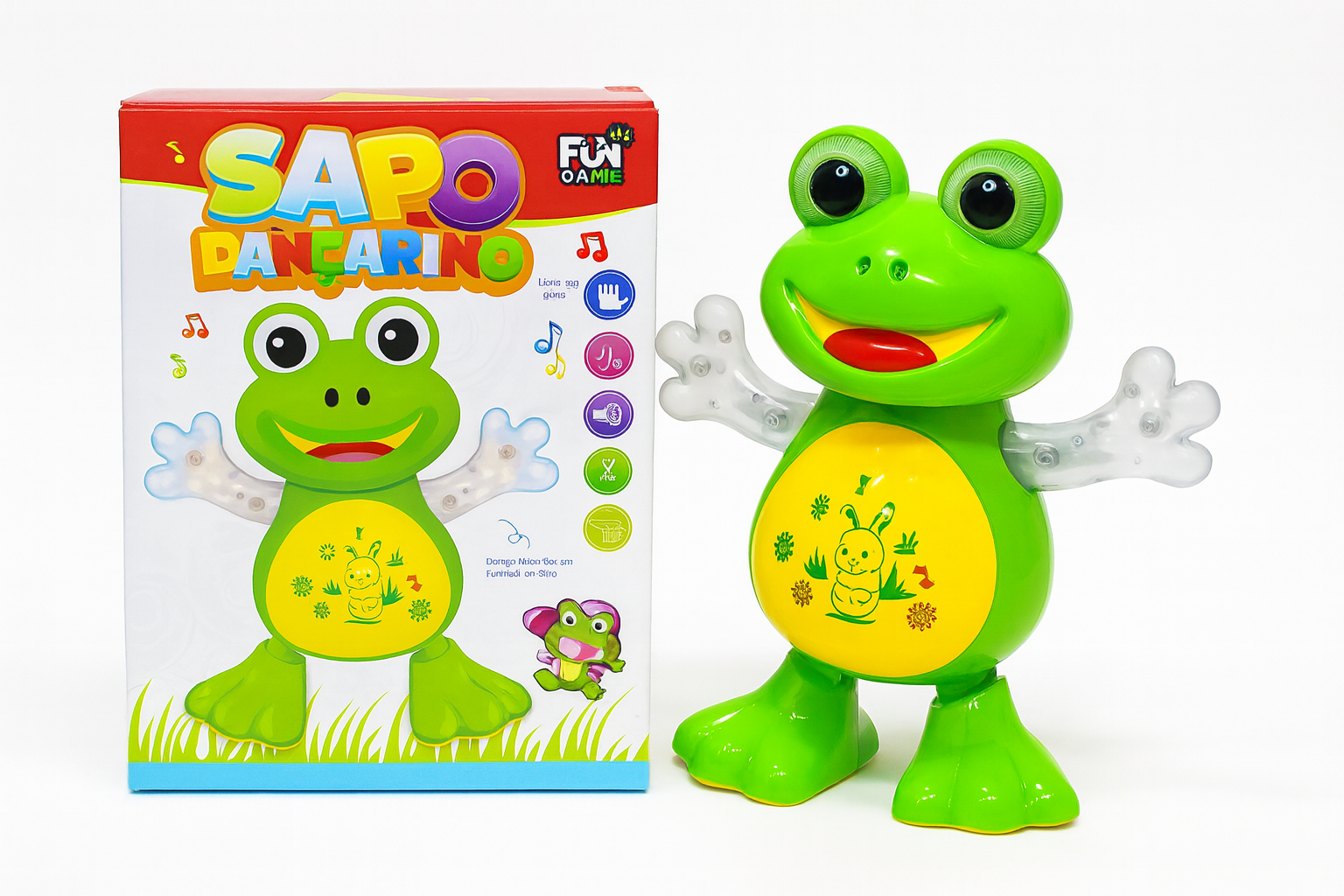 Brinquedo Sapo Dançarino Musical com Luzes e Movimento Infantil - Foto 5