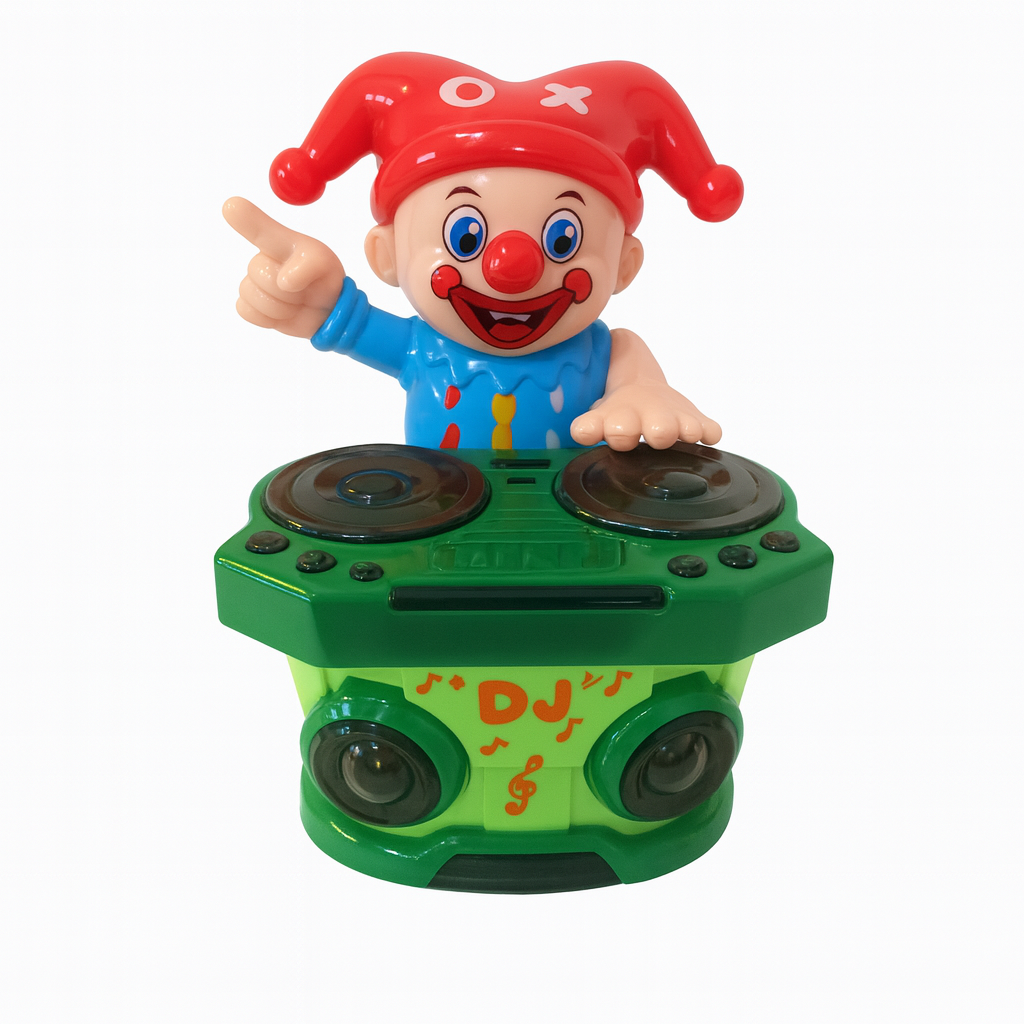 Brinquedo DJ Palhaço Musical Interativo com Luzes e Sons – Infantil