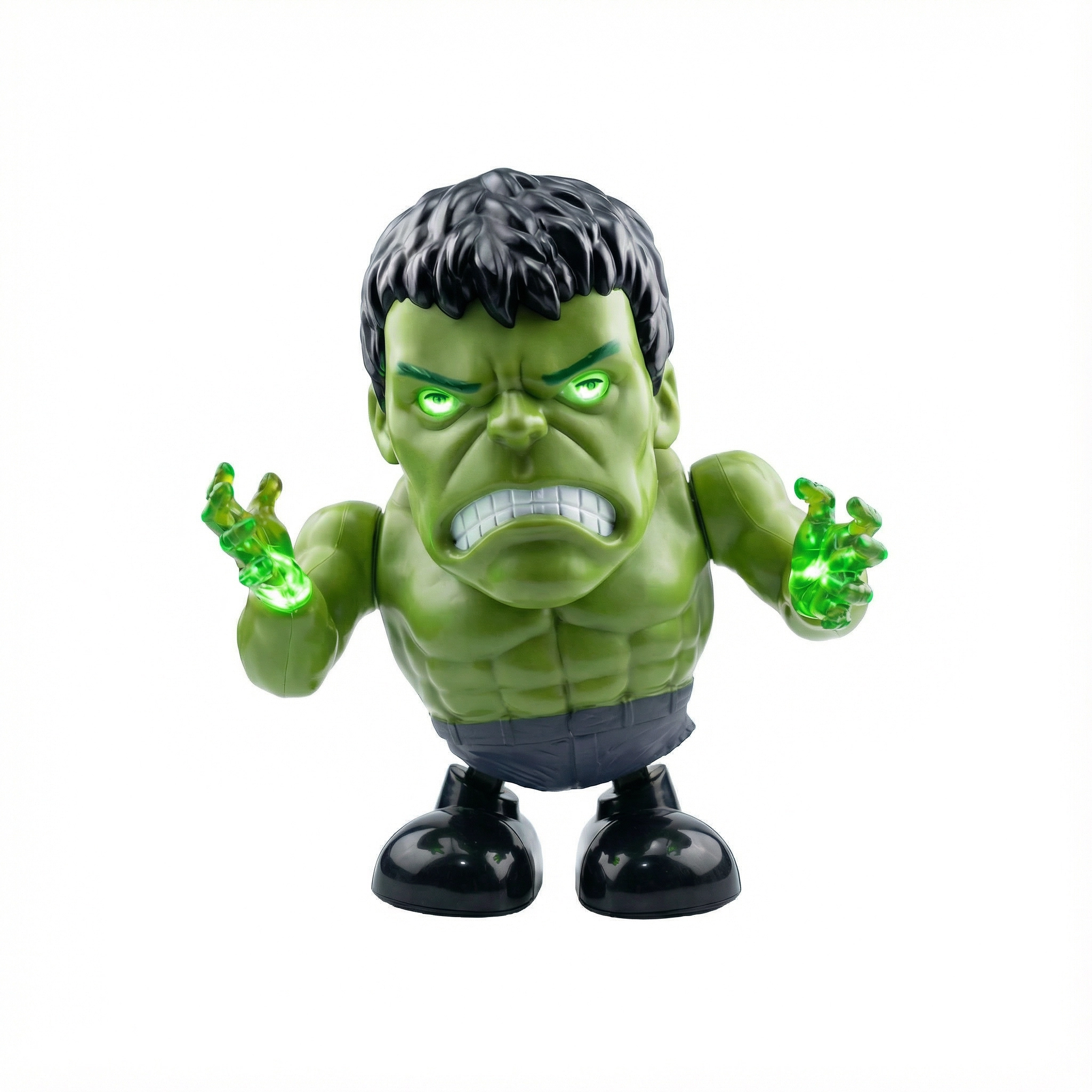 Boneco Hulk com Luz LED nos Olhos e Mãos – Action Figure Infantil