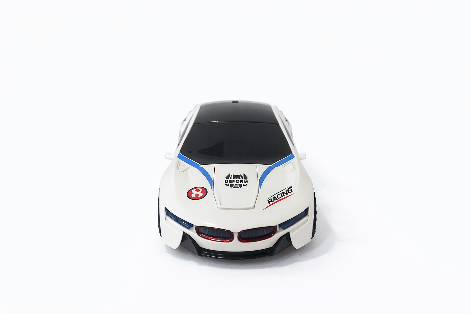 Carrinho Robô Transformável Deform Racing 2 em 1 – Carro Esportivo com Luz