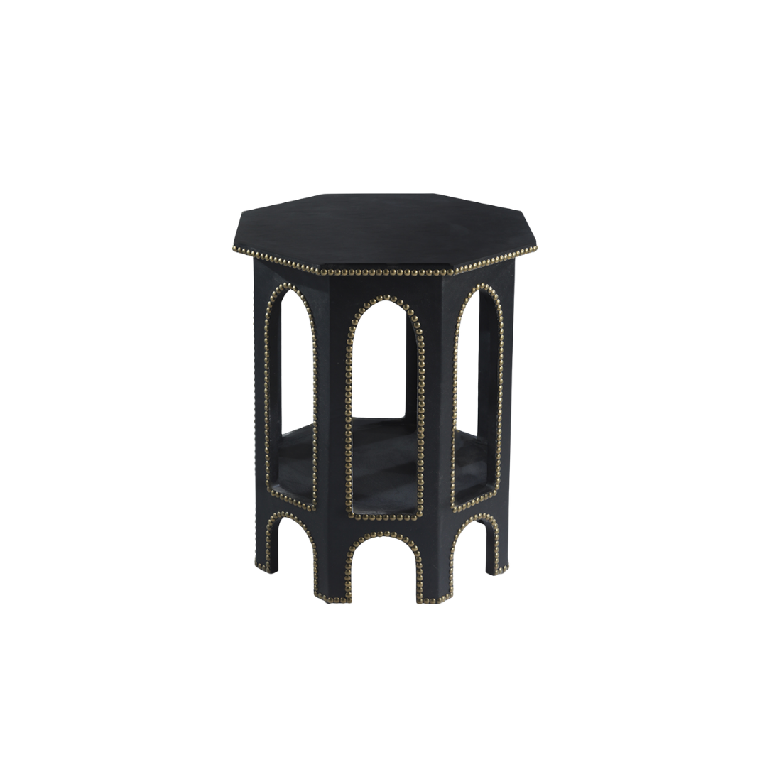Embro Luxe Leather Side Table