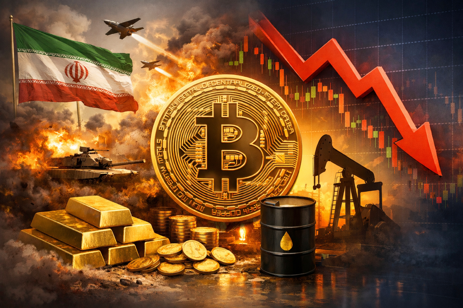 伊朗衝突升溫,比特幣價格走勢受全球油金市場牽動