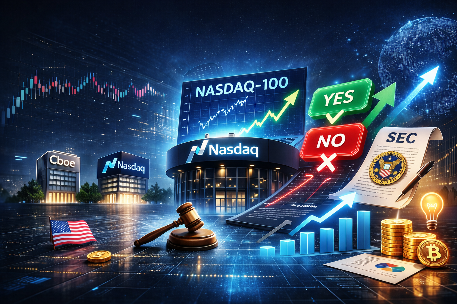 那斯達克跟進Cboe,向SEC提交那斯達克100指數「二元預測」市場提案,華爾街預測市場熱潮再起