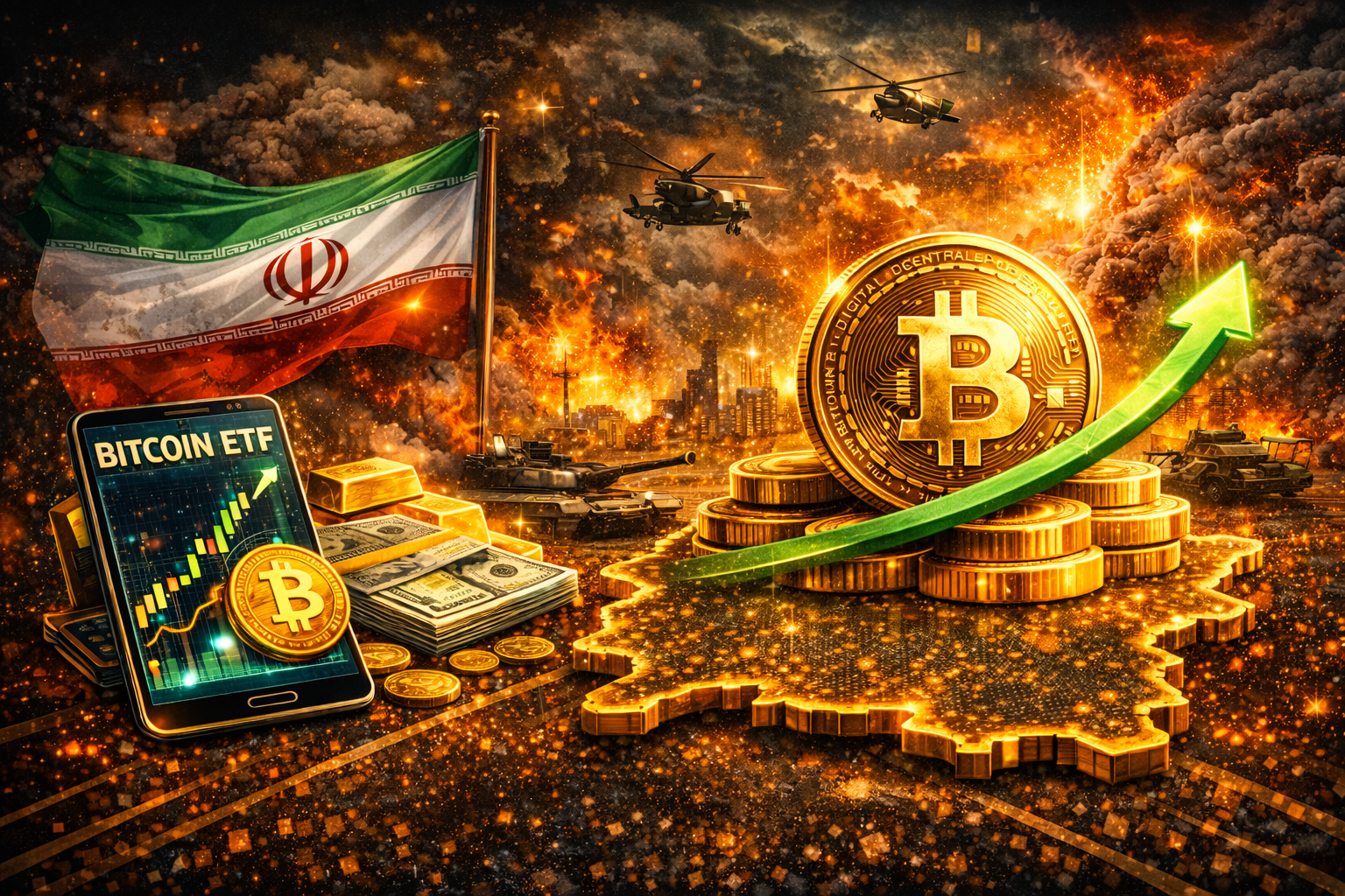 伊朗局勢動盪下,比特幣ETF單日吸金4.58億美元,BTC價格反彈