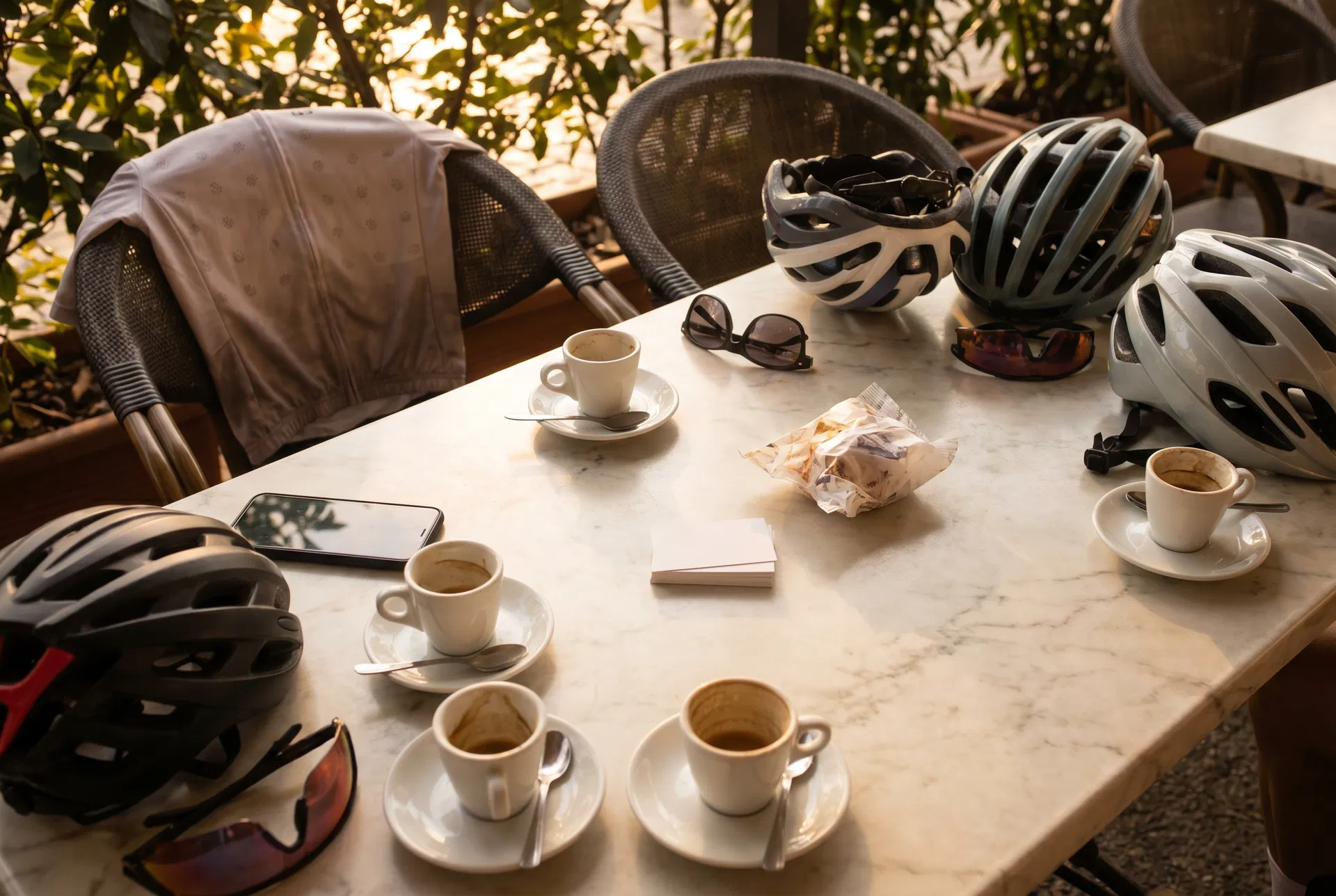 Post-ride coffee networking