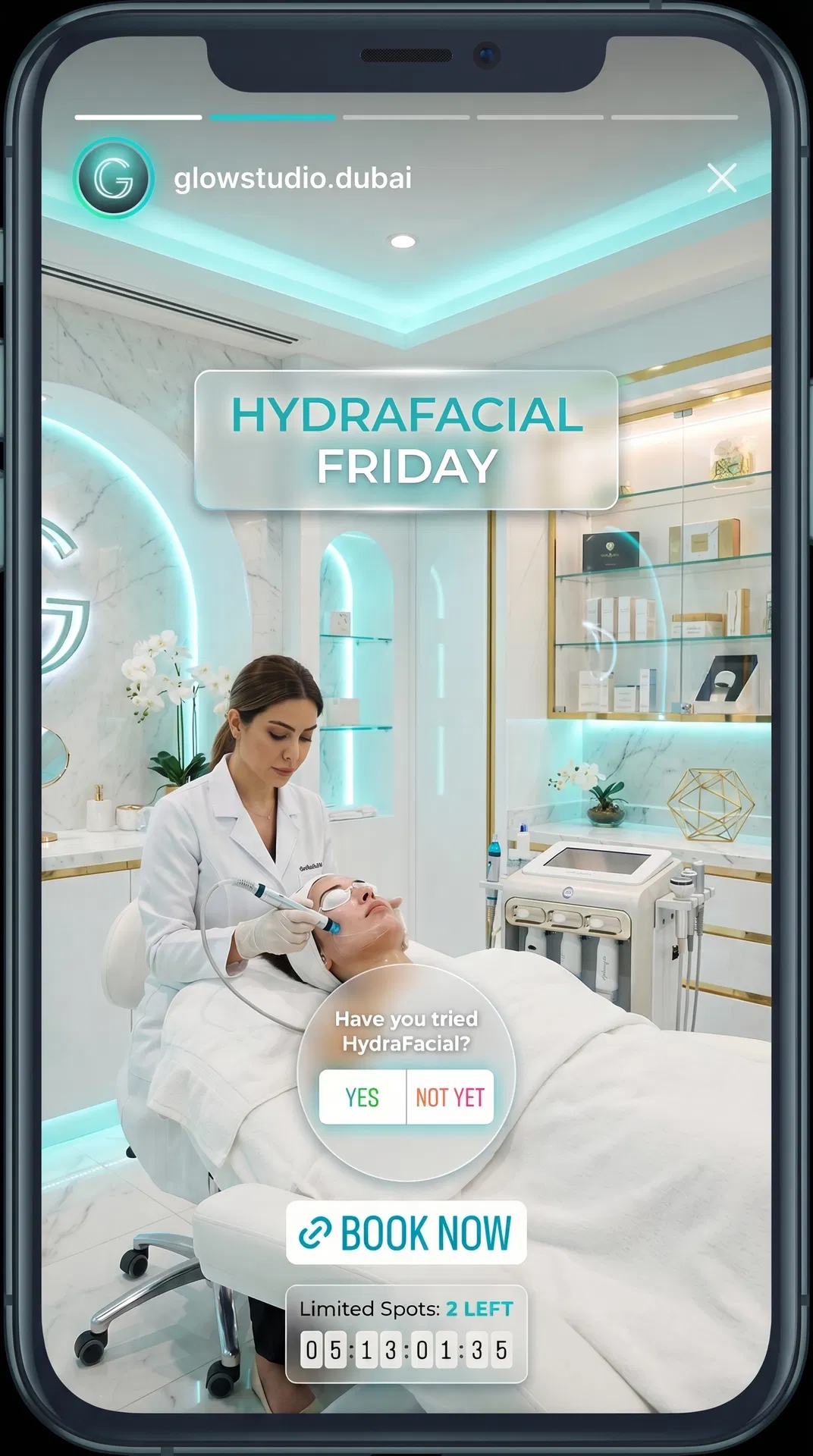 Creative Instagram Story Design for Skincare Brand - Social Media Content Creation