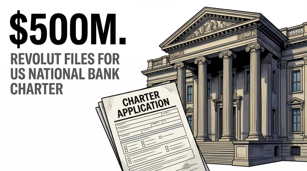 Revolut Files for US National Bank Charter in $500 Million Second Attempt