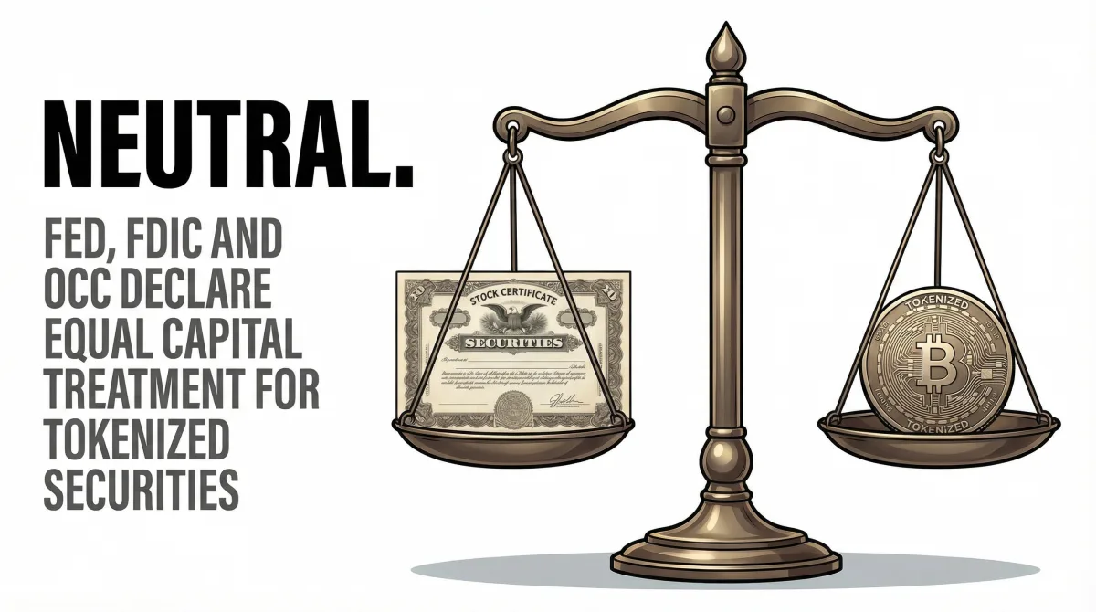 Fed, FDIC, and OCC Declare No Extra Capital Charges on Tokenized Securities