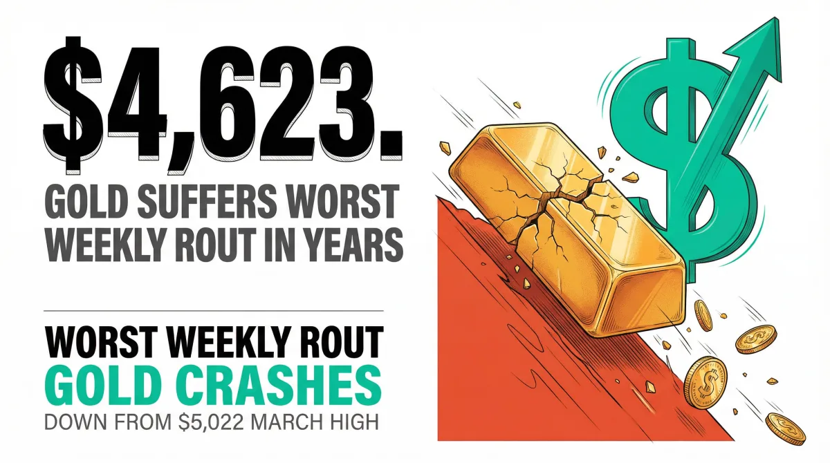 Gold Suffers Worst Weekly Rout in Years as Fed Holds and Dollar Surges