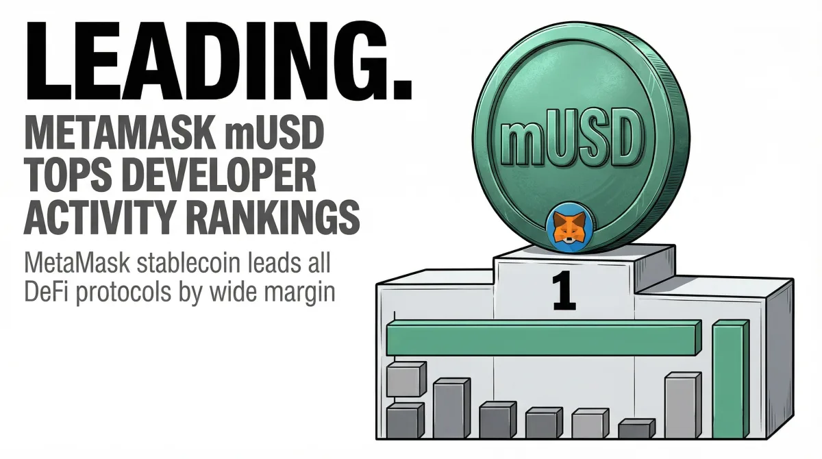 MetaMask Stablecoin mUSD Leads Developer Activity Rankings by Wide Margin