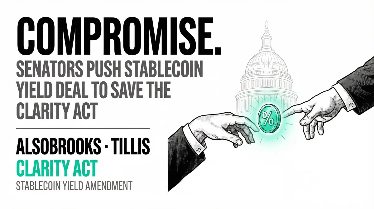 Senators Alsobrooks and Tillis Push Stablecoin Yield Compromise to Revive Stalled CLARITY Act