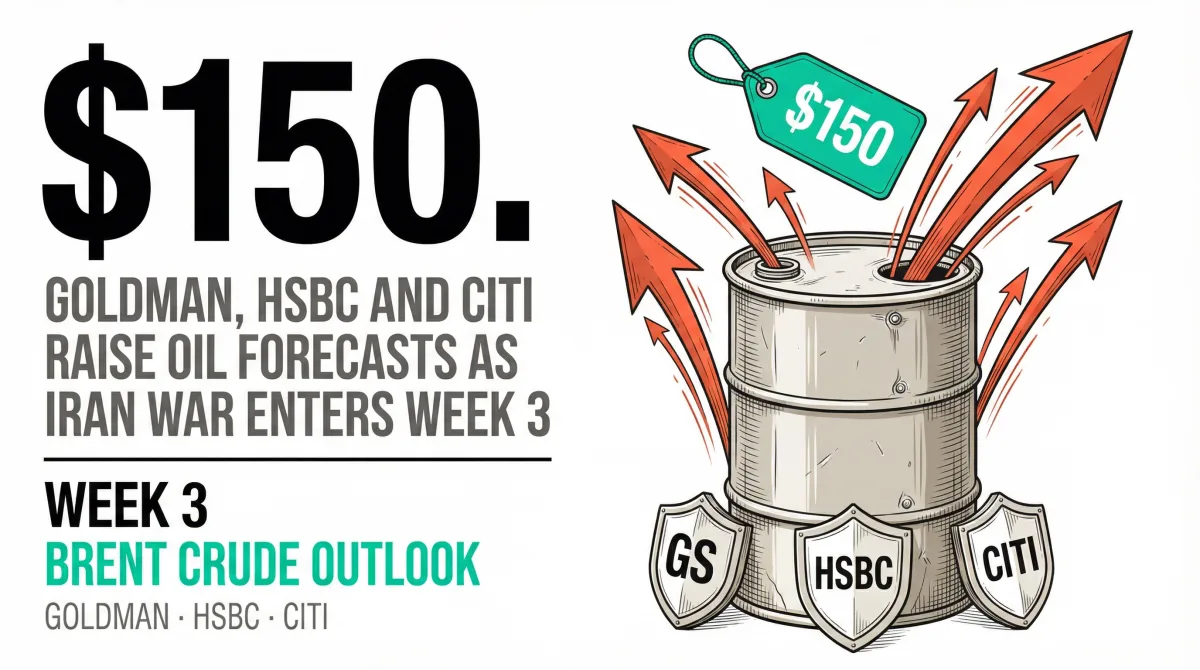 Goldman Sachs, HSBC, and Citi Raise Oil Forecasts as Iran Conflict Enters Third Week