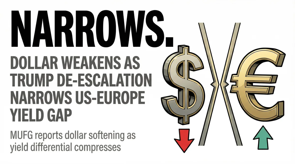 Dollar Weakens as Trump De-Escalation Narrows US-Europe Yield Gap, MUFG Reports