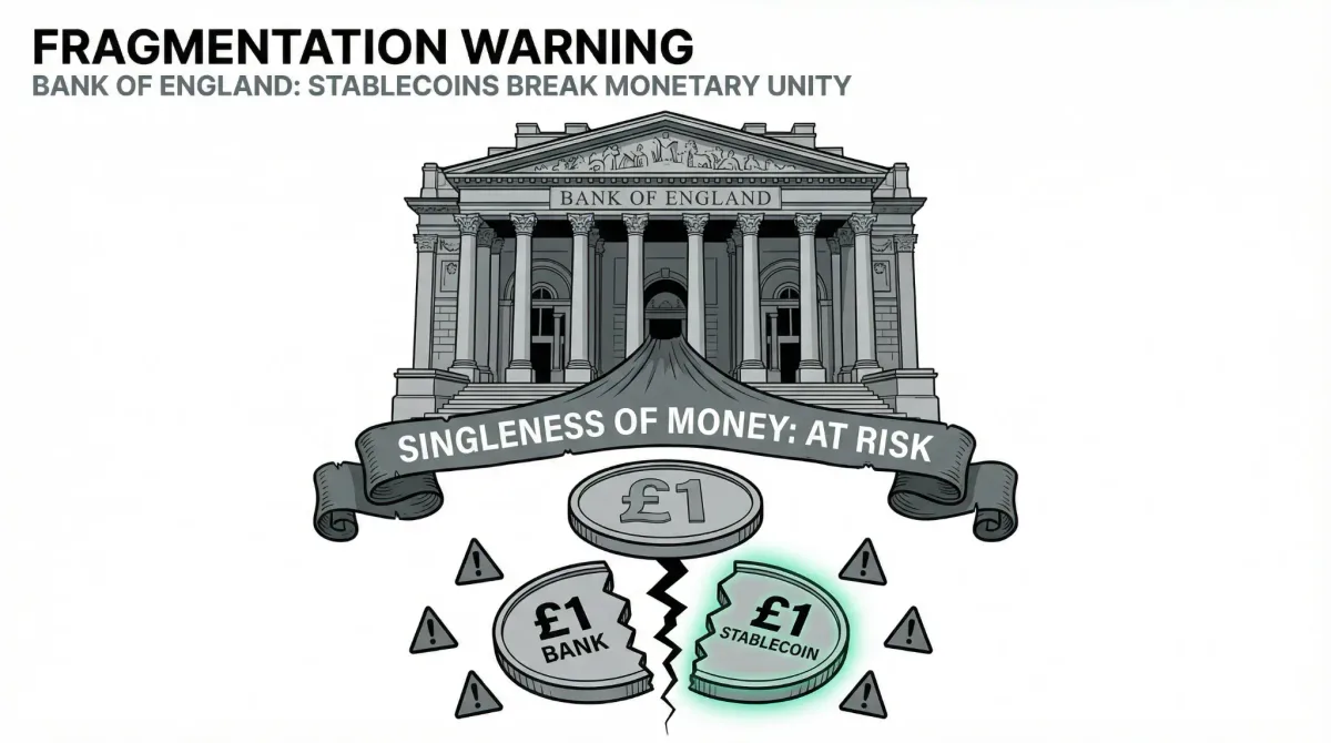 Bank of England Warns Stablecoins Threaten Singleness of Money