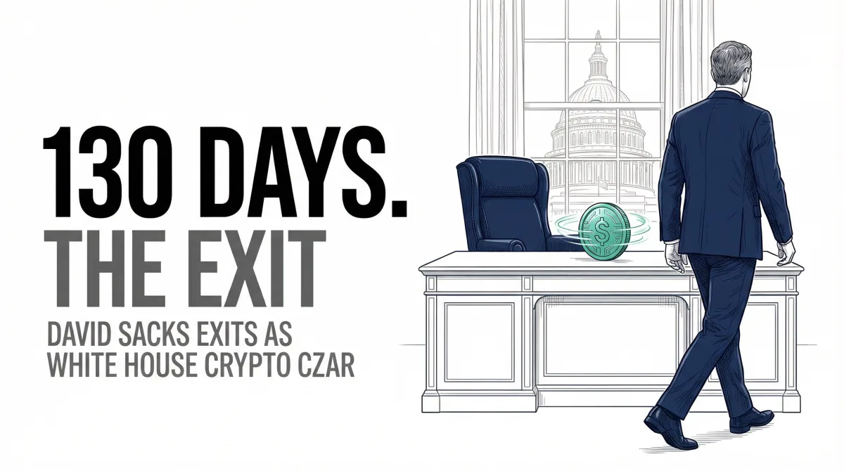 David Sacks Exits White House Crypto Role as CLARITY Act Faces Critical Senate Sprint