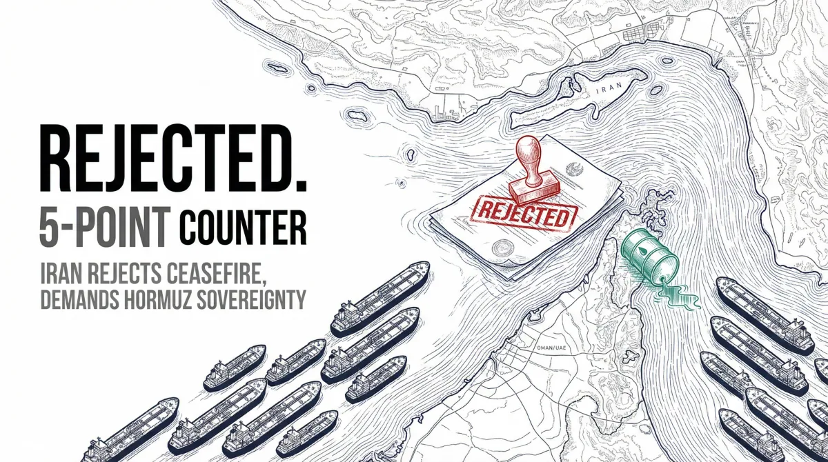 Iran Rejects US 15-Point Ceasefire, Counters with Hormuz Sovereignty Demand as Troops Deploy