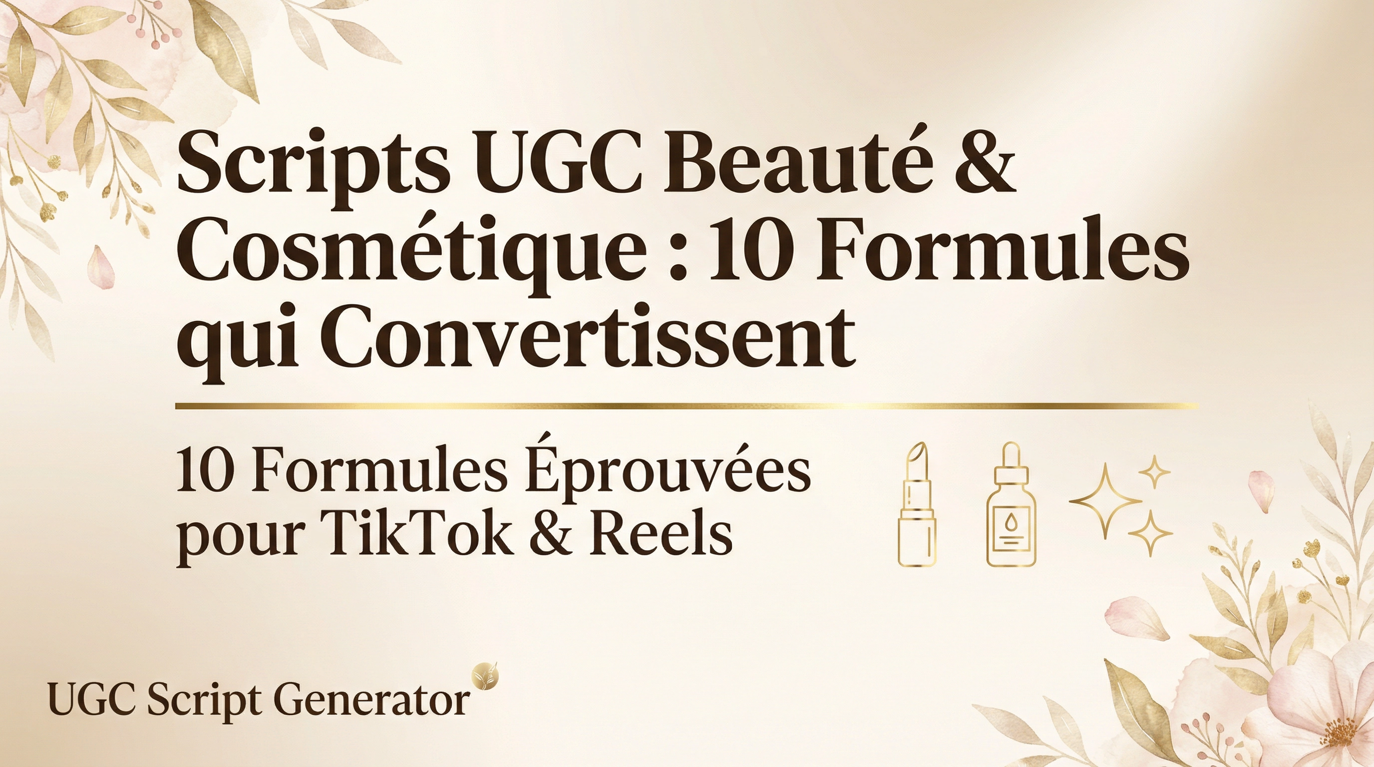Scripts UGC pour la Beauté et la Cosmétique : 10 Formules qui Convertissent