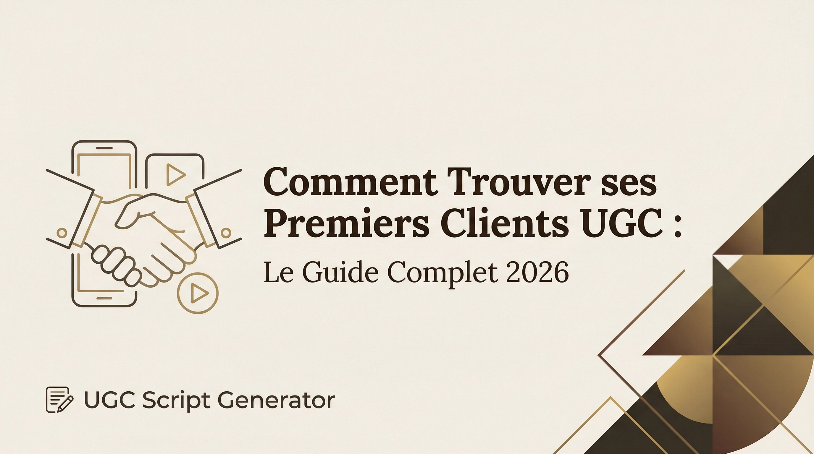 Comment Trouver ses Premiers Clients UGC : Le Guide Complet 2026