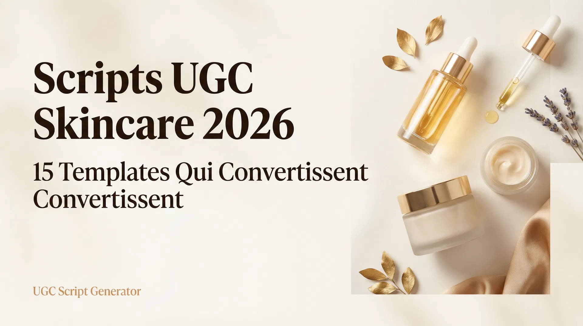Scripts UGC Skincare 2026 : 15 Templates Qui Convertissent (Testés sur 10 000 Vues)