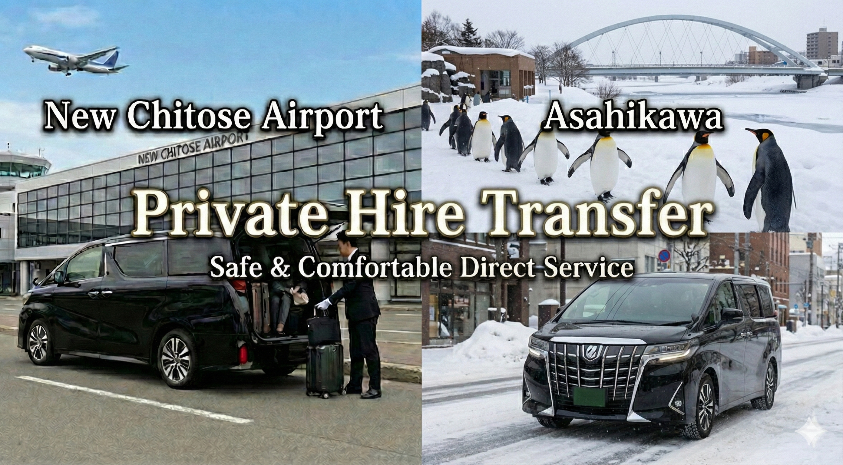 Asahikawa: Private Transfer to/from New Chitose Airport(Flat Rate)