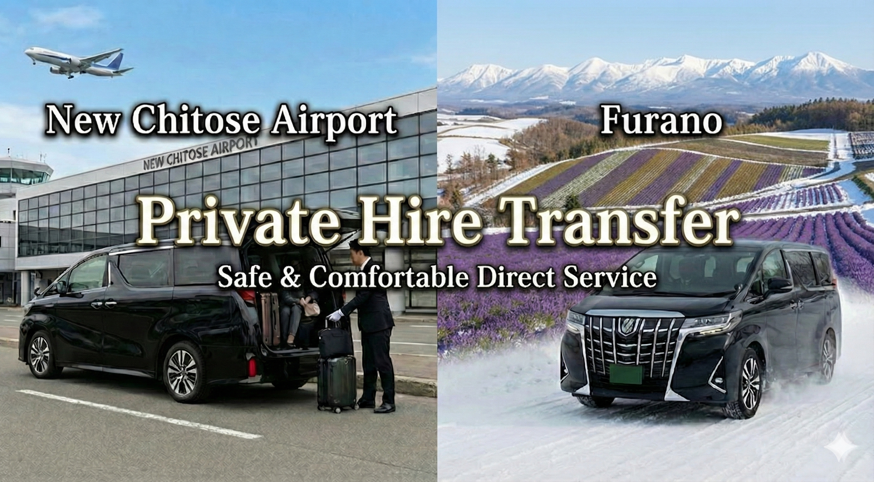 Furano: Private Transfer to/from New Chitose Airport(Flat Rate)