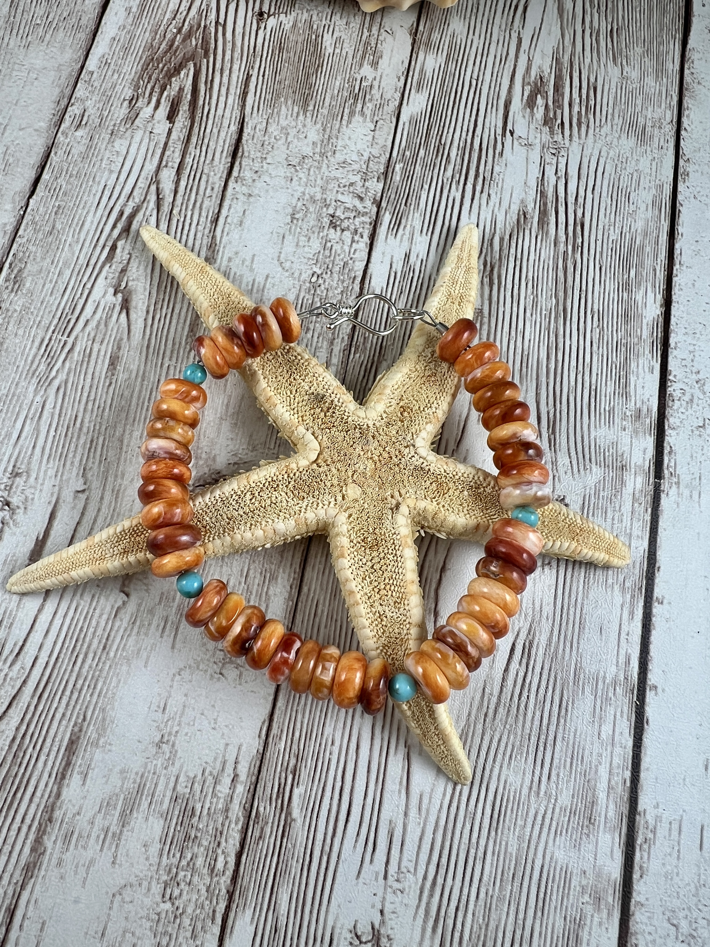 Spiny Oyster Shell & Kingman Turquoise Bracelet thumbnail 5