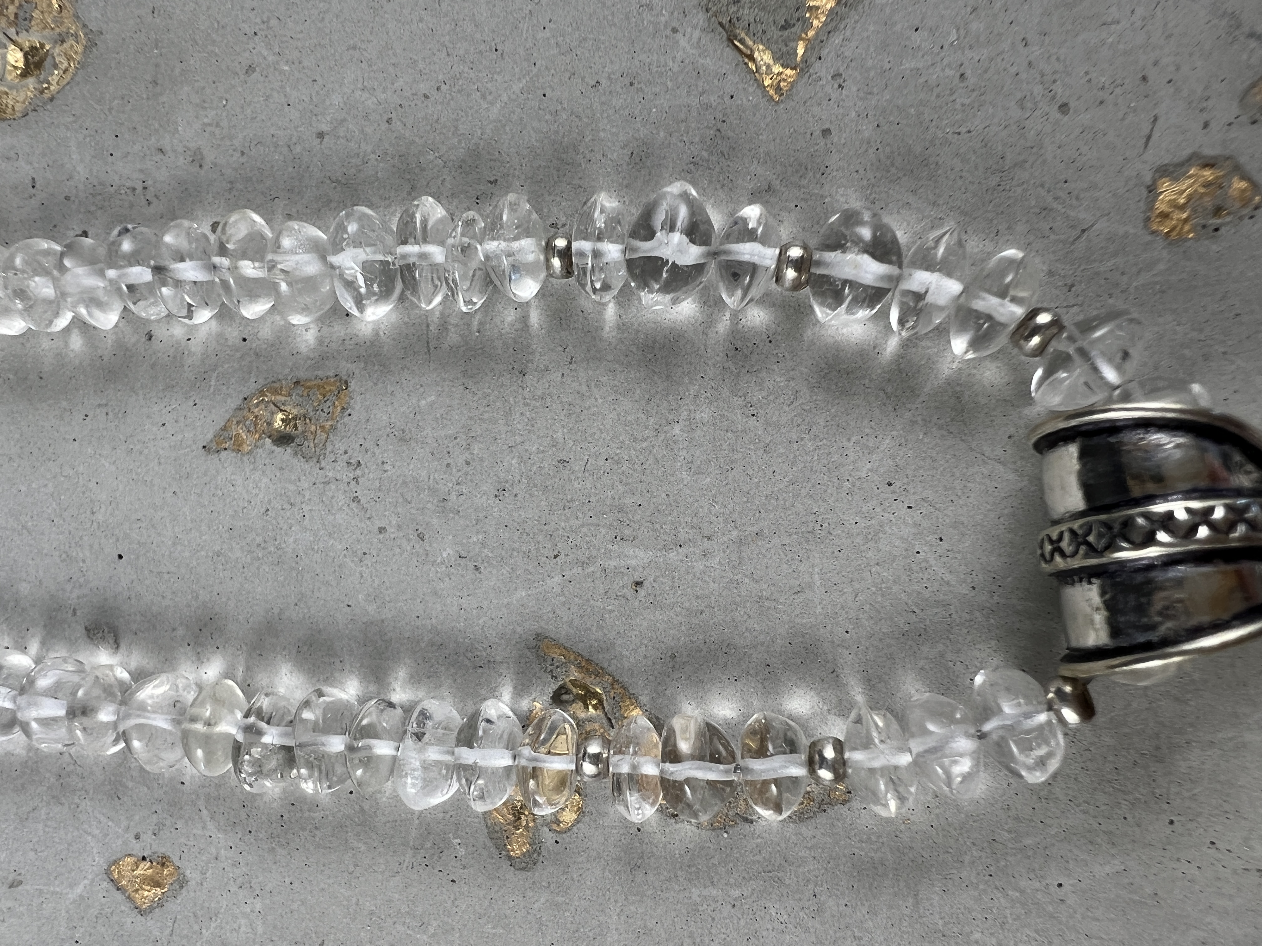 Clear Quartz Necklace with Rutilated Quartz Pendant thumbnail 7