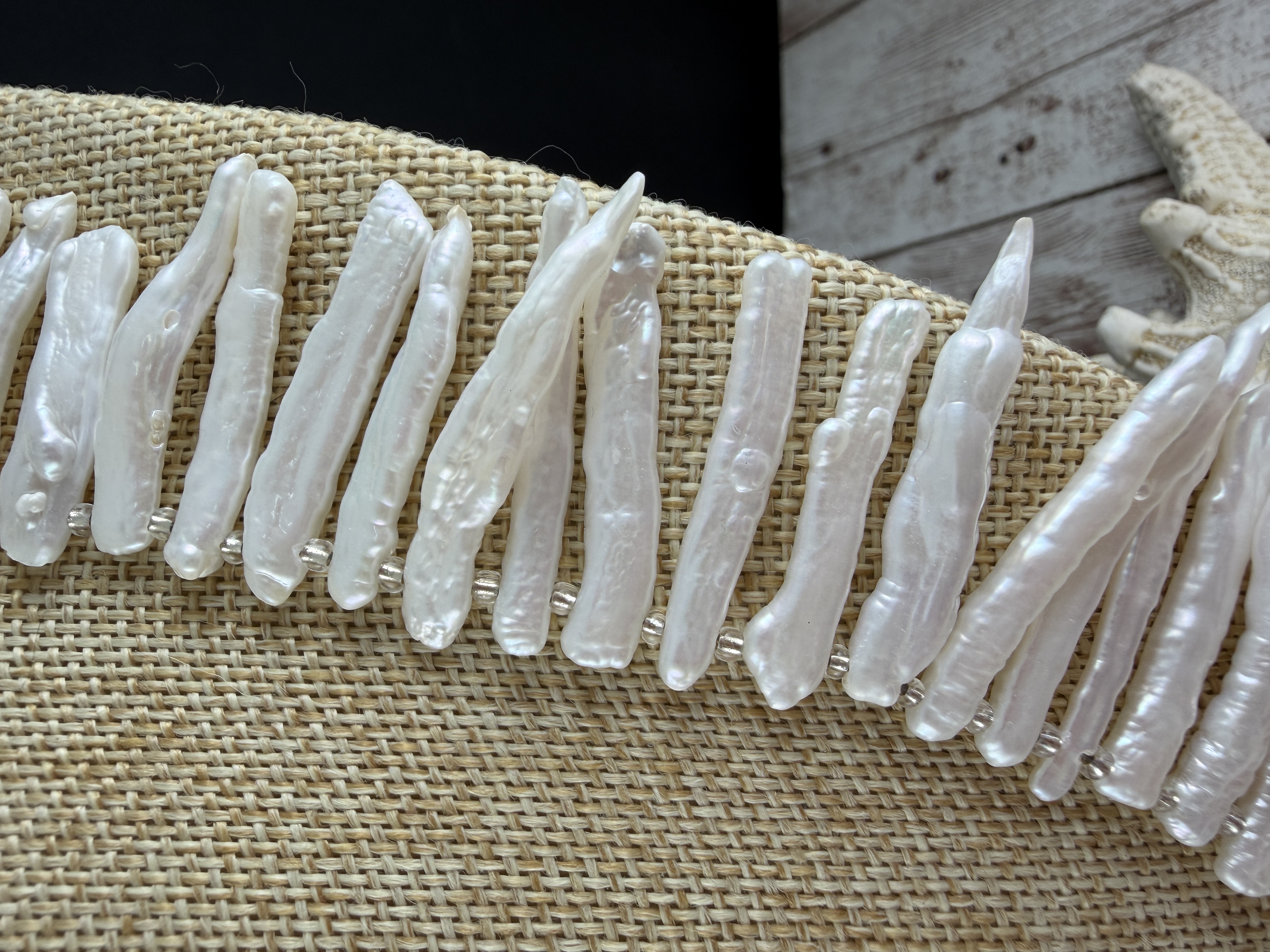 Stick Pearl Statement Necklace thumbnail 2