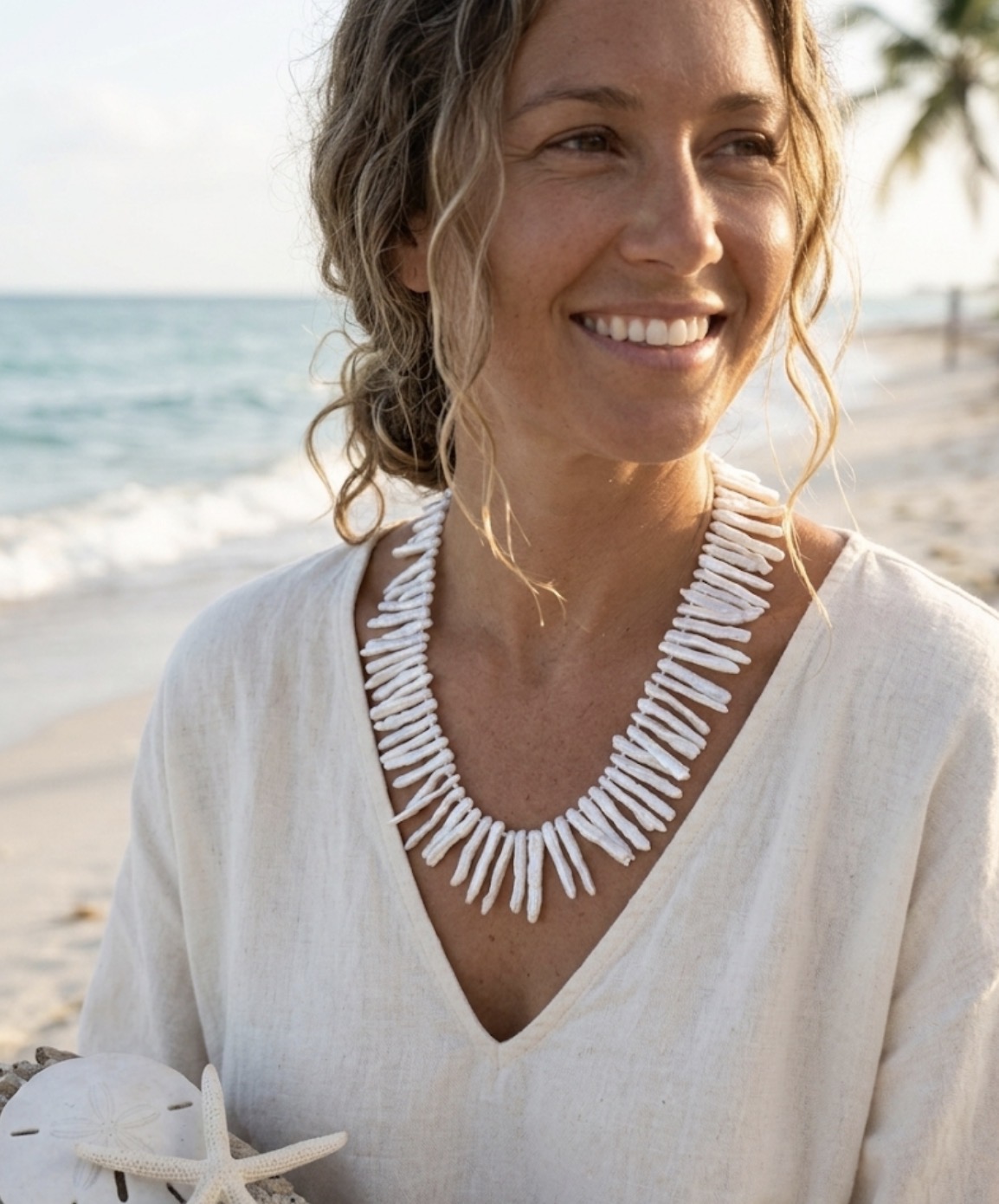 Stick Pearl Statement Necklace thumbnail 9